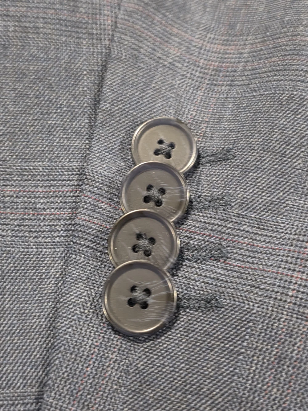 38R Men's Banana Republic Blazer Blue Tartan Plaid Slim Fit Sport Coat